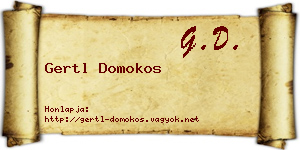 Gertl Domokos névjegykártya